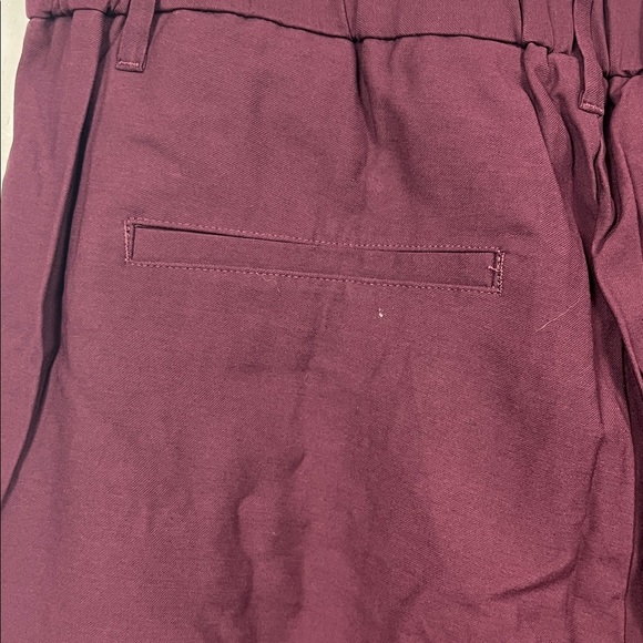a new day Womens Pant 17W Burgundy Pleated Front Zip/Slide Wide Leg Pockets NWT - Picture 8 of 14